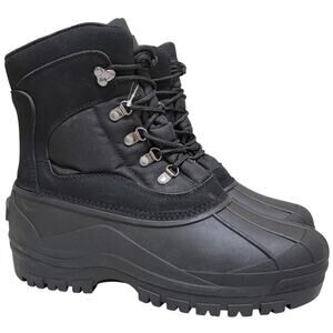 Polar Range Men Peak Insulated Cold Weather Winter Duck Boots Size US 10M Black